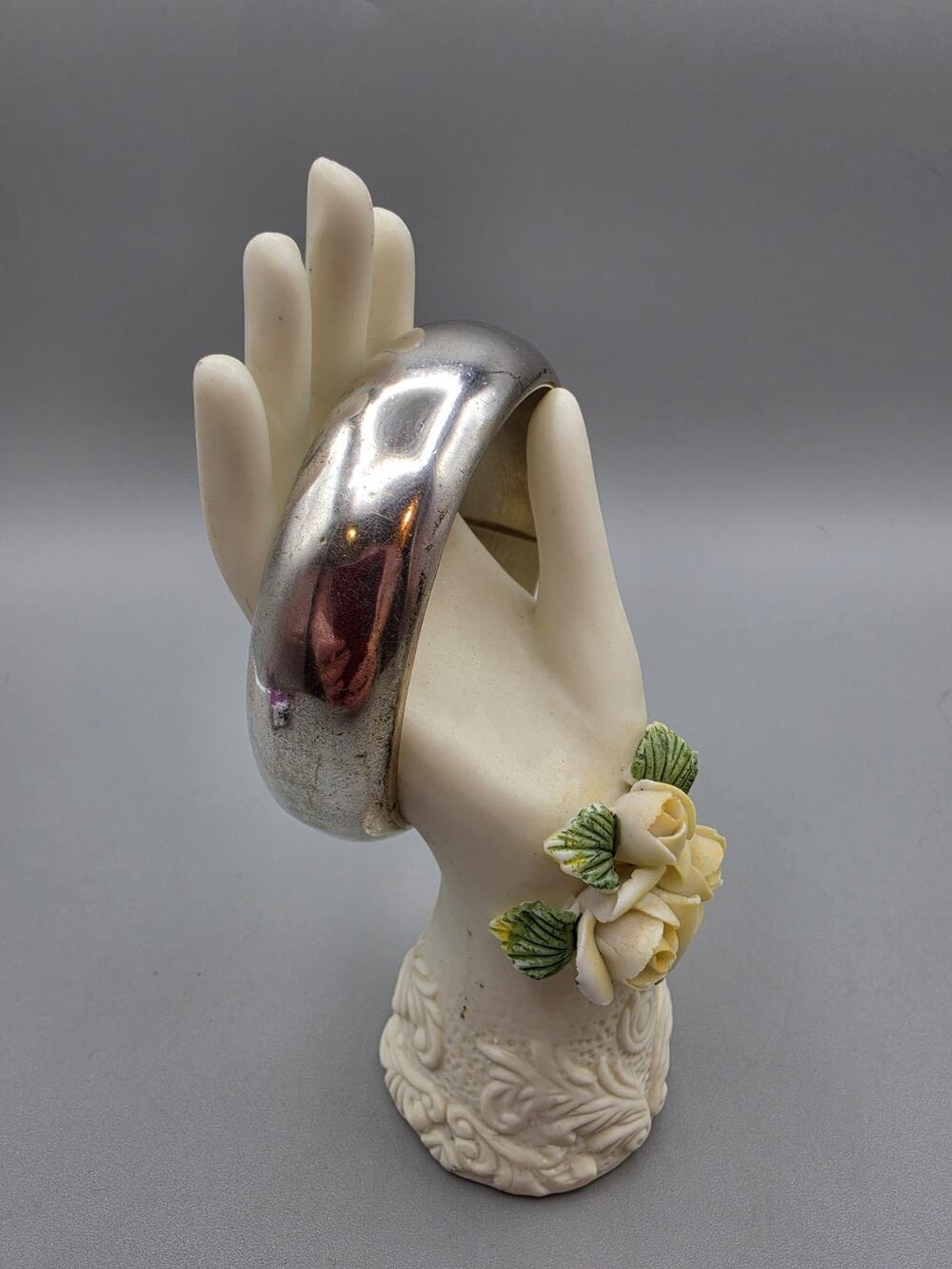 Vintage Chunky Alpaca Mexico Bangle Bracelet